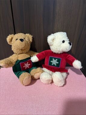 Hallmark Plush Holiday Teddy Bear - White and Tan